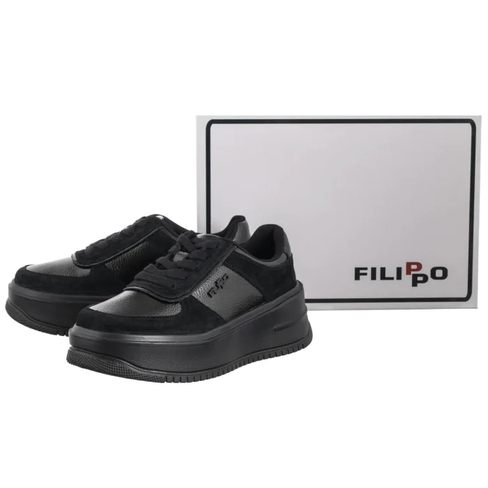 Sneakersy Filippo Czarne DP7124/25 BK – zdjęcie 6