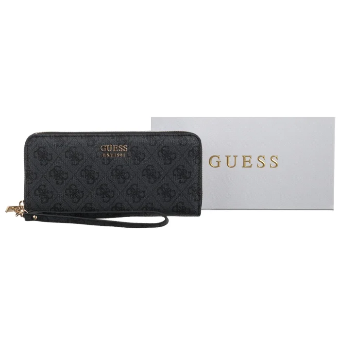 Portfel Guess Brenton Slg Lrg Zip Around SWLG96 48146 Coal Logo – zdjęcie 6