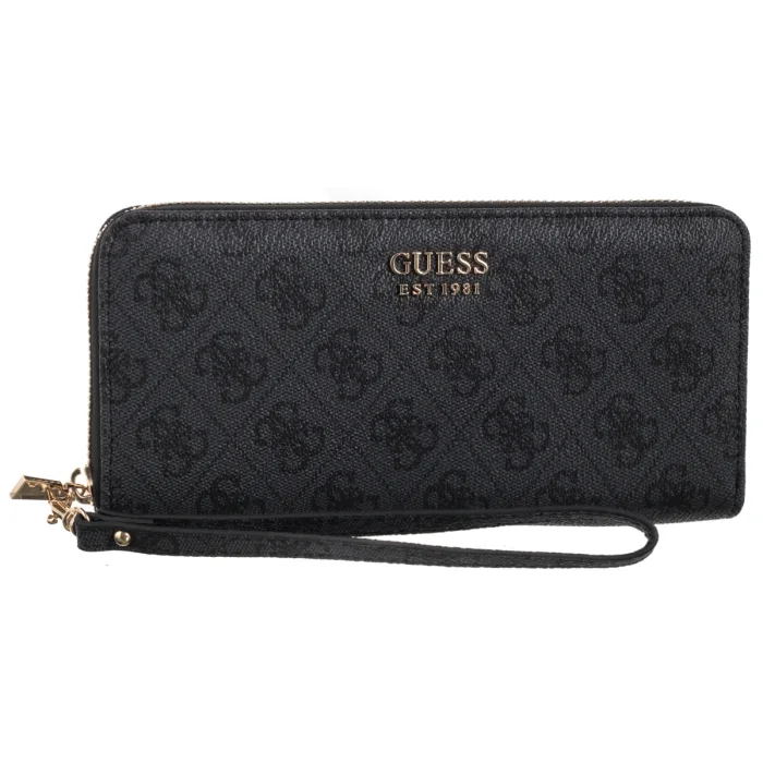 Portfel Guess Brenton Slg Lrg Zip Around SWLG96 48146 Coal Logo – zdjęcie 1