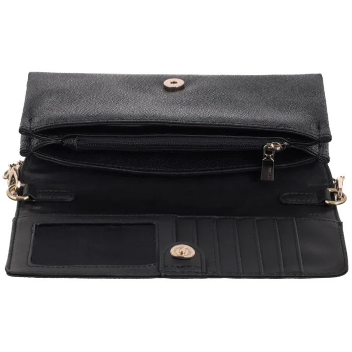 Torebka Kopertówka Guess Noelle II Xbody Flap Organizer HWBG96 72750 Coal Logo – zdjęcie 6