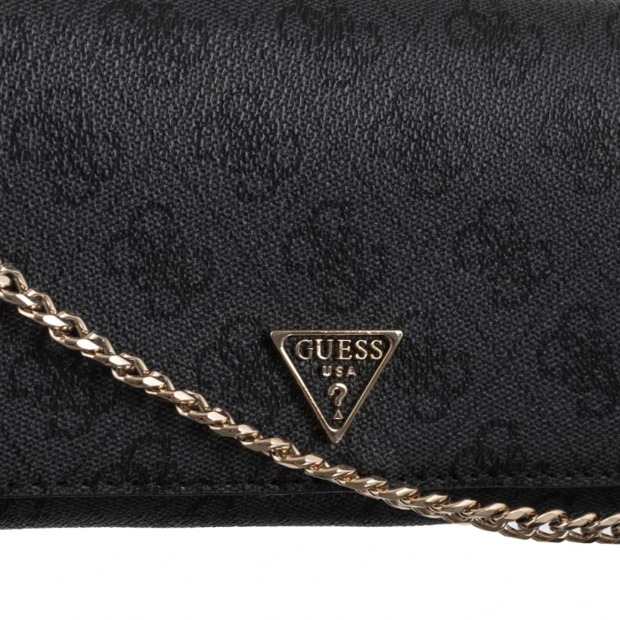 Torebka Kopertówka Guess Noelle II Xbody Flap Organizer HWBG96 72750 Coal Logo – zdjęcie 4