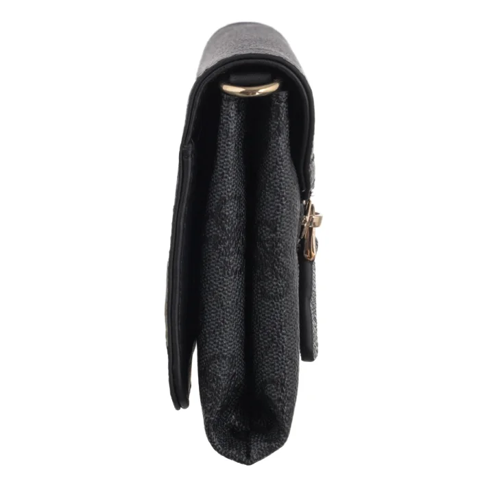 Torebka Kopertówka Guess Noelle II Xbody Flap Organizer HWBG96 72750 Coal Logo – zdjęcie 3