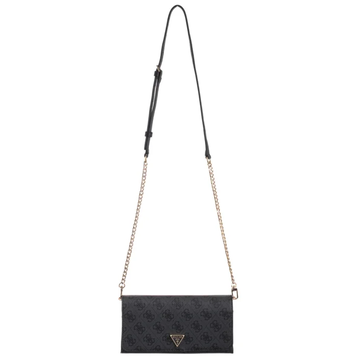Torebka Kopertówka Guess Noelle II Xbody Flap Organizer HWBG96 72750 Coal Logo – zdjęcie 5