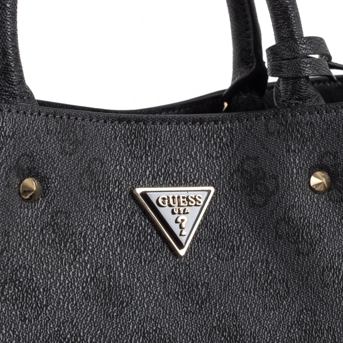 Torebka Guess Meridian II Girlfriend Satchel HWSG69 74060 Coal Logo – zdjęcie 4