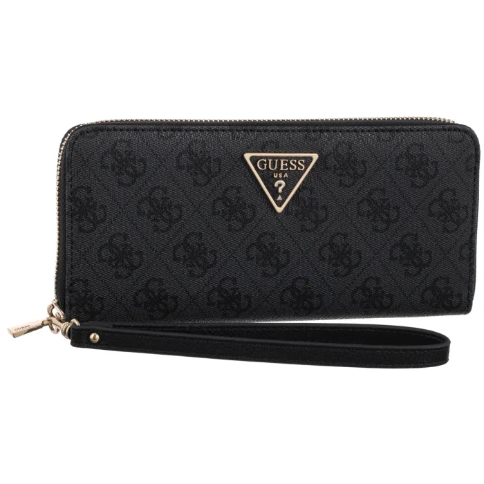 Portfel Guess Laurel II Slg Large Zip Around SWSG74 59146 Coal Logo – zdjęcie 1