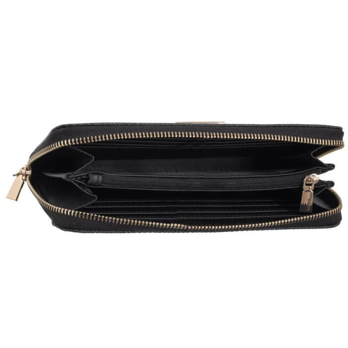 Portfel Guess Laurel II Slg Large Zip Around SWSG74 59146 Coal Logo – zdjęcie 5