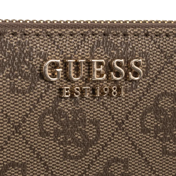 Portfel Guess Laurel II Slg Small Zip Around SWSG74 59137 Latte Logo – zdjęcie 4
