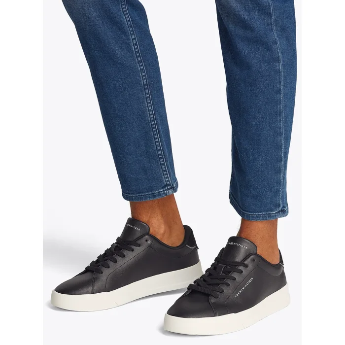 Sneakersy Tommy Hilfiger TH Court Lth Detail Ess Black FM0FM05367 BDS – zdjęcie 2