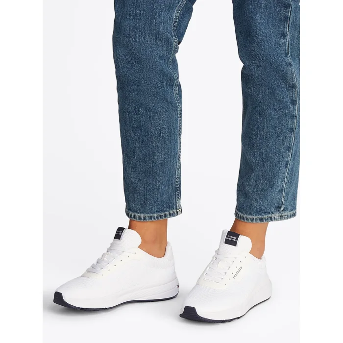 Sneakersy Tommy Hilfiger Lightweight Rwb Knit White FM0FM05423 YBS – zdjęcie 2