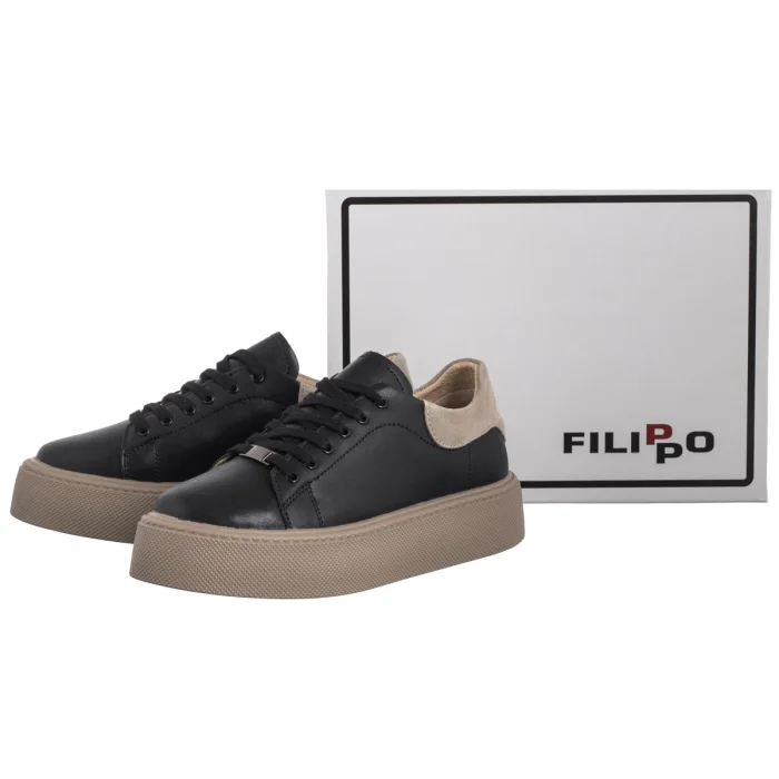 Sneakersy Filippo Czarne DP6119/25 BK BE – zdjęcie 6