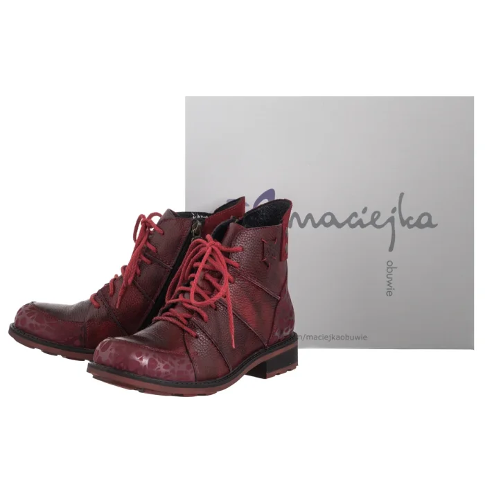 Botki Maciejka Czerwone 07047-08/00-8 – zdjęcie 6