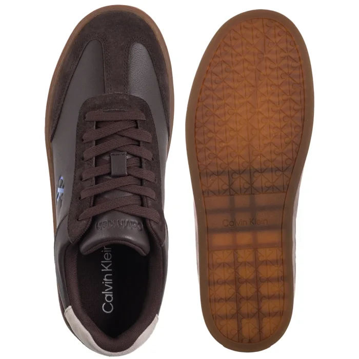 Półbuty Calvin Klein Classic Cupsole Laceup Wt Mix Bordeaux/Chateau YM0YM01429 0KY – zdjęcie 5