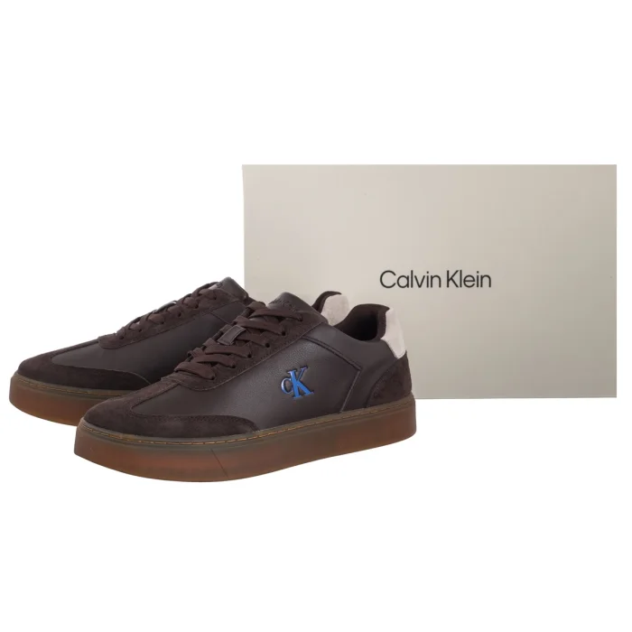 Półbuty Calvin Klein Classic Cupsole Laceup Wt Mix Bordeaux/Chateau YM0YM01429 0KY – zdjęcie 6