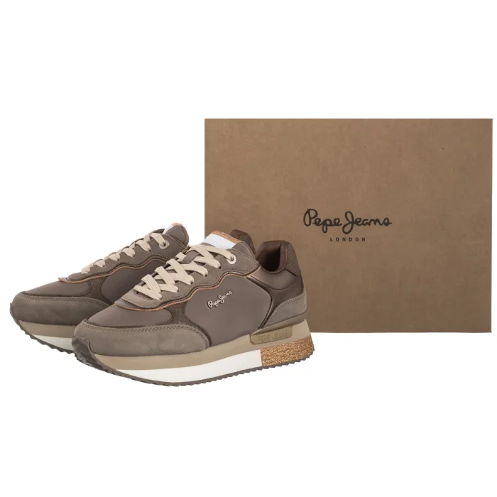 Sneakersy Pepe Jeans Rusper Glam Bronze Beige PLS600008 864 – zdjęcie 6