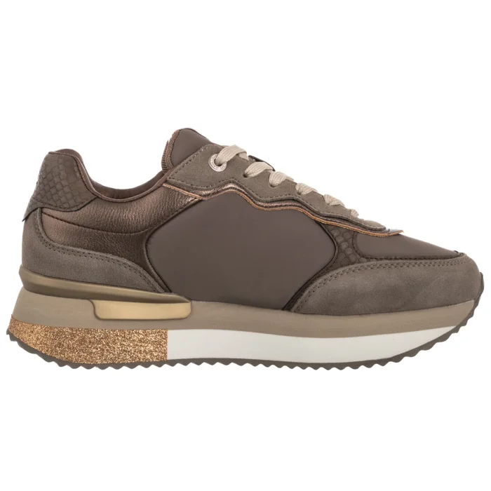 Sneakersy Pepe Jeans Rusper Glam Bronze Beige PLS600008 864 – zdjęcie 3