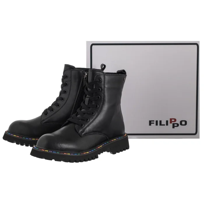 Workery Filippo Czarne DBT7428/25 BK – zdjęcie 6