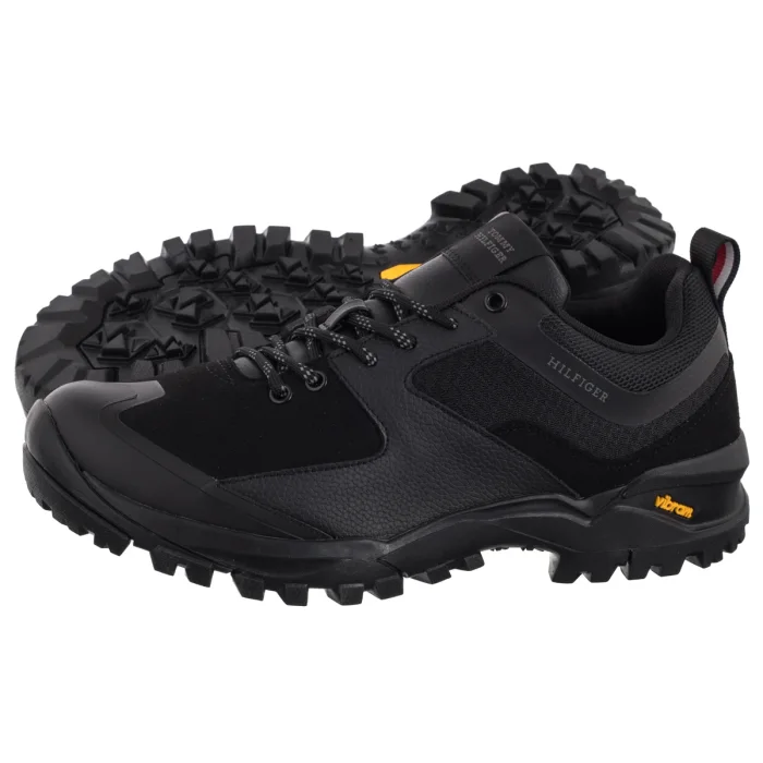 Buty Trekkingowe Tommy Hilfiger VIbram Low Runner Tech Black FM0FM05657 BDS – zdjęcie 1