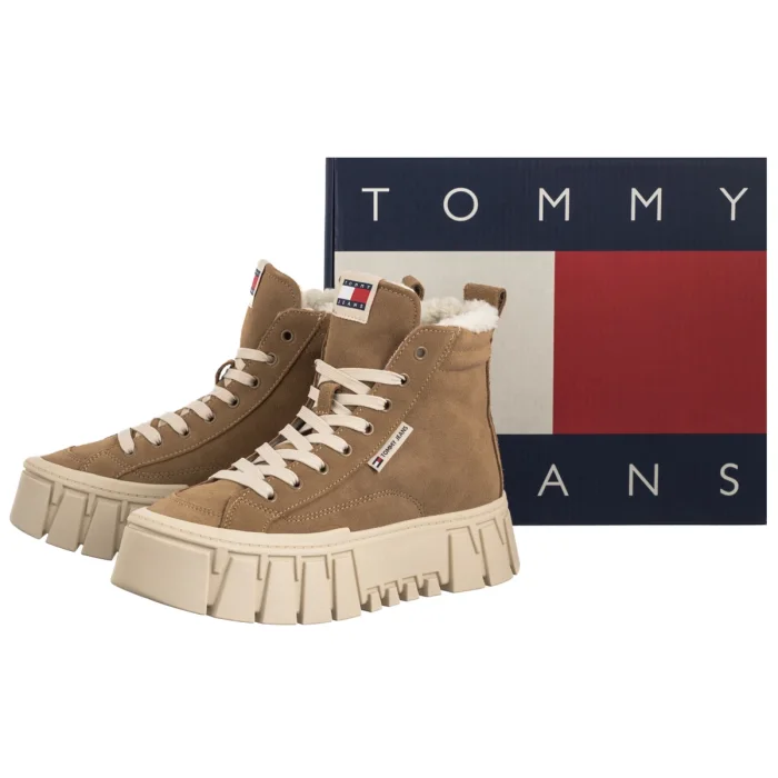 Botki Tommy Hilfiger Tjw Vulc Flatform Suede Wl Bronze Twist EN0EN02894 RBH – zdjęcie 6