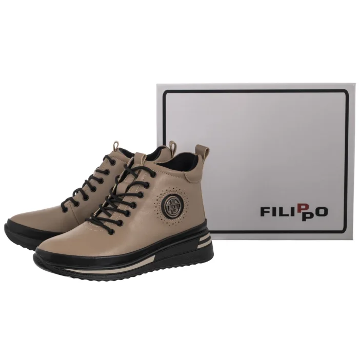 Botki Filippo Beżowe DBT4215/25 TP – zdjęcie 6