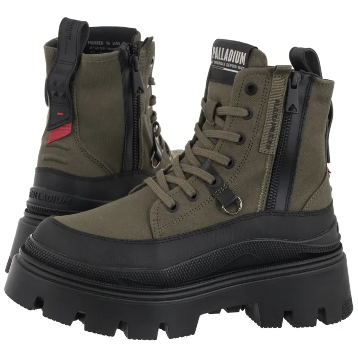 Trapery Palladium Pallasquad Zip Tx Olive Night 99532-325-M – zdjęcie 1