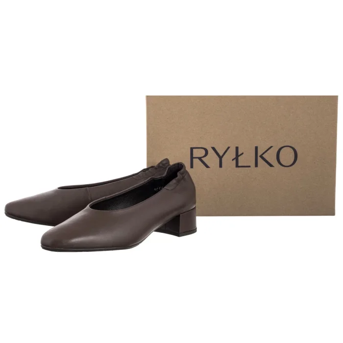 Czółenka Ryłko Brązowe D3NM2___ _9RM – zdjęcie 6