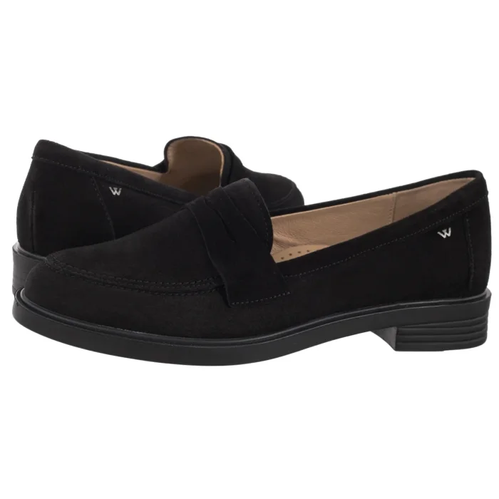 Mokasyny Wojas Czarne 46222-61 – zdjęcie 1