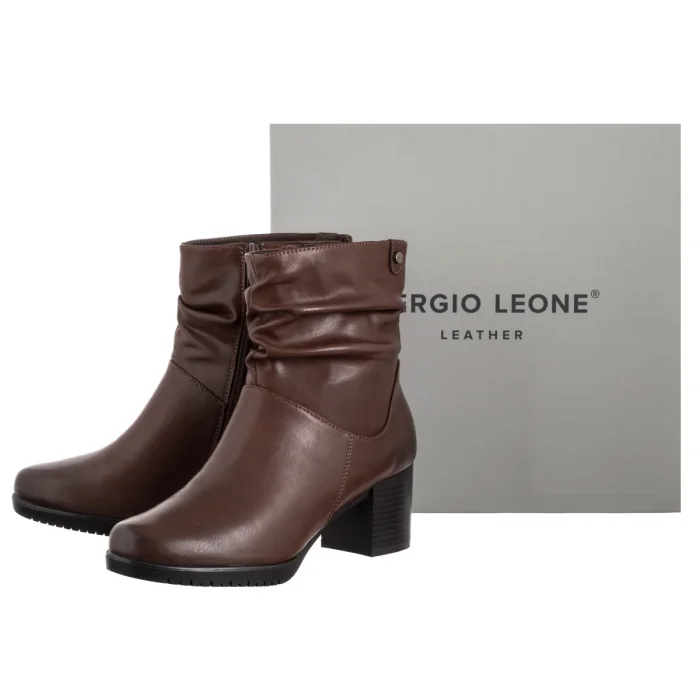 Botki Sergio Leone Brązowe BT 25636-S – zdjęcie 6