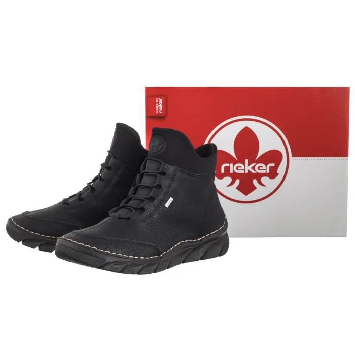 Trzewiki Rieker Czarne 55069-00 Black – zdjęcie 6