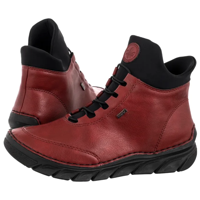 Trzewiki Rieker Czerwone 55069-35 Red – zdjęcie 1