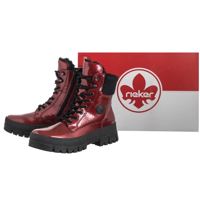 Trzewiki Rieker Czerwone Y0220-33 Red – zdjęcie 6