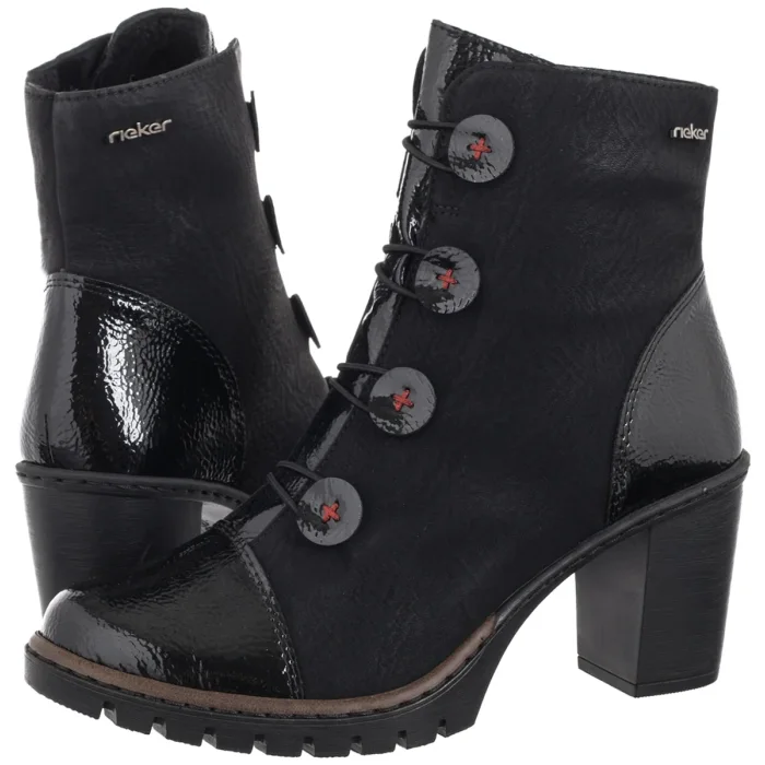 Botki Rieker Czarne Y2576-00 Black – zdjęcie 1