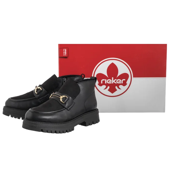 Botki Rieker Czarne 47582-00 Black – zdjęcie 6