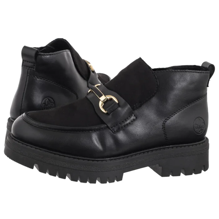 Botki Rieker Czarne 47582-00 Black – zdjęcie 1