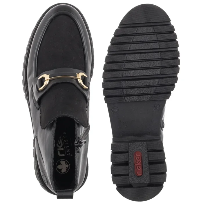 Botki Rieker Czarne 47582-00 Black – zdjęcie 5
