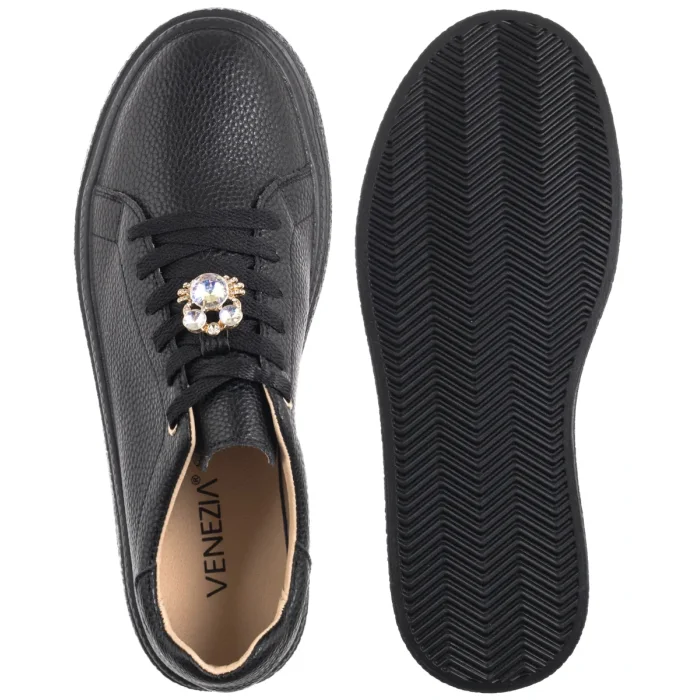 Sneakersy Venezia Czarne V408-00379-01BLA – zdjęcie 5