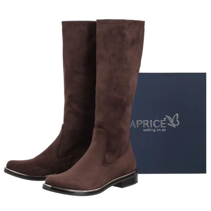Kozaki Caprice Brązowe 9-25512-41 302 Dk Brn Stretch – zdjęcie 6