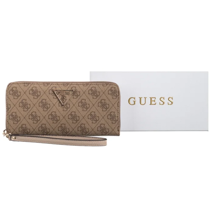 Portfel Guess Laurel II Slg Large Zip Around SWSG74 59146 Latte Logo – zdjęcie 6