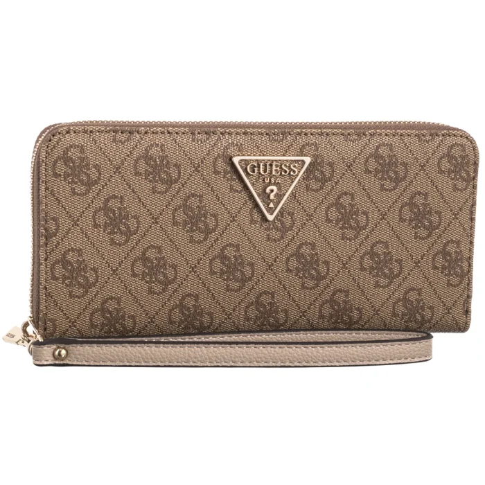Portfel Guess Laurel II Slg Large Zip Around SWSG74 59146 Latte Logo – zdjęcie 1