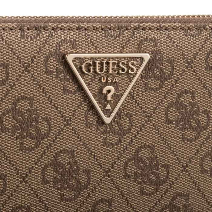 Portfel Guess Laurel II Slg Large Zip Around SWSG74 59146 Latte Logo – zdjęcie 4