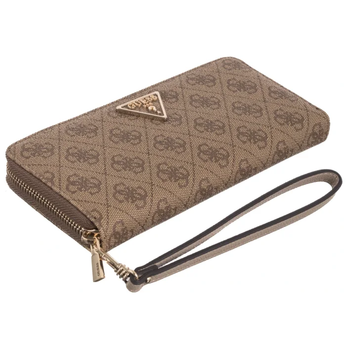 Portfel Guess Laurel II Slg Large Zip Around SWSG74 59146 Latte Logo – zdjęcie 3