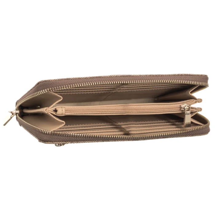 Portfel Guess Laurel II Slg Large Zip Around SWSG74 59146 Latte Logo – zdjęcie 5