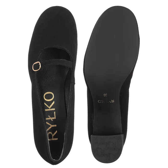 Czółenka Ryłko Czarne H7NN0___ __14 – zdjęcie 5