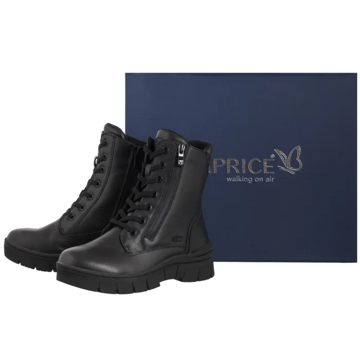 Botki Caprice Czarne 9-26235-41 022 Black Nappa  – zdjęcie 6