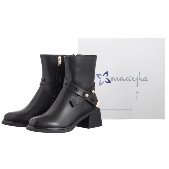 Botki Maciejka Czarne K7183-01/00-8 – zdjęcie 6