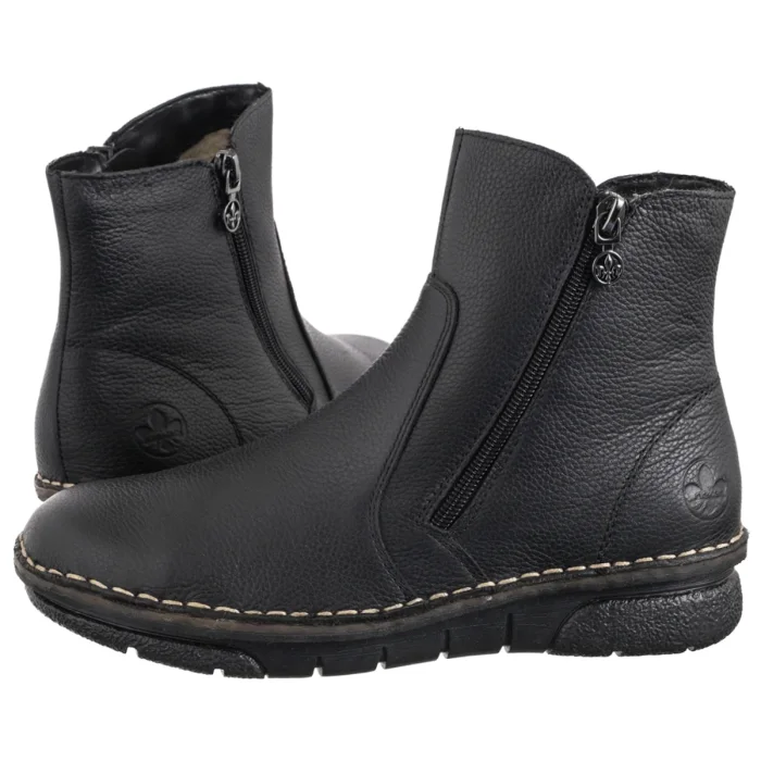 Botki Rieker Czarne 73365-00 Black – zdjęcie 1