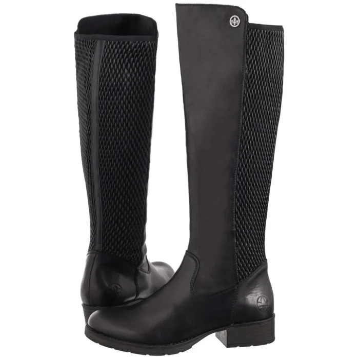 Kozaki Rieker Czarne Z9591-00 Black – zdjęcie 1
