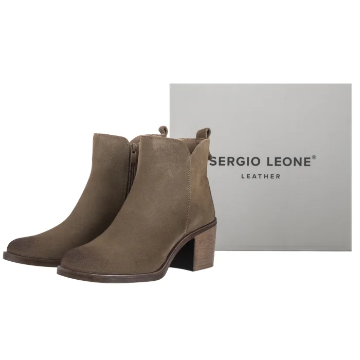 Botki Sergio Leone Beżowe BT 25321-S – zdjęcie 6