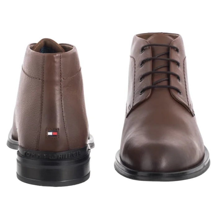 Trzewiki Tommy Hilfiger Corporate Hilfiger Lth Boot Winter Cognac FM0FM05697 GVI – zdjęcie 4