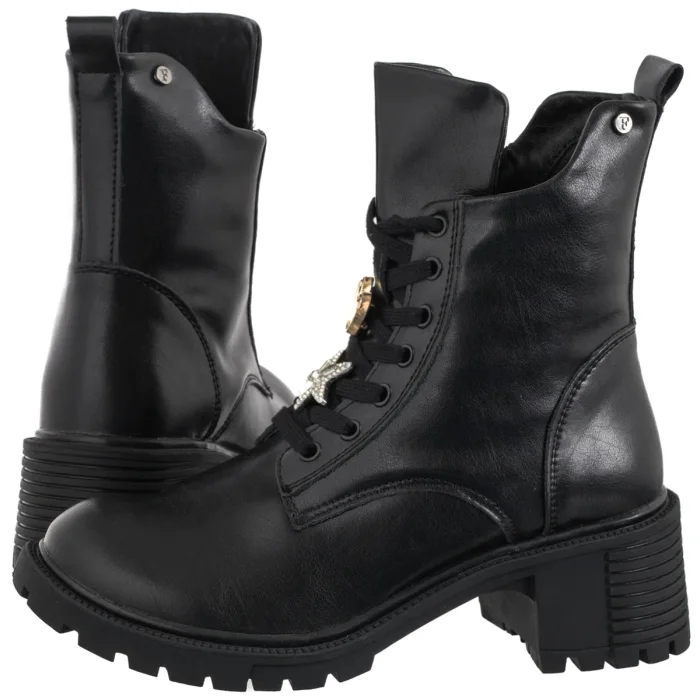 Botki Filippo Czarne DBT7132/25 BK – zdjęcie 1