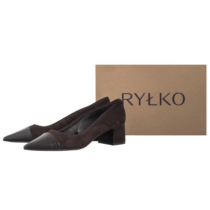 Czółenka Ryłko Brązowe B4NM0_T1 _5TY – zdjęcie 6